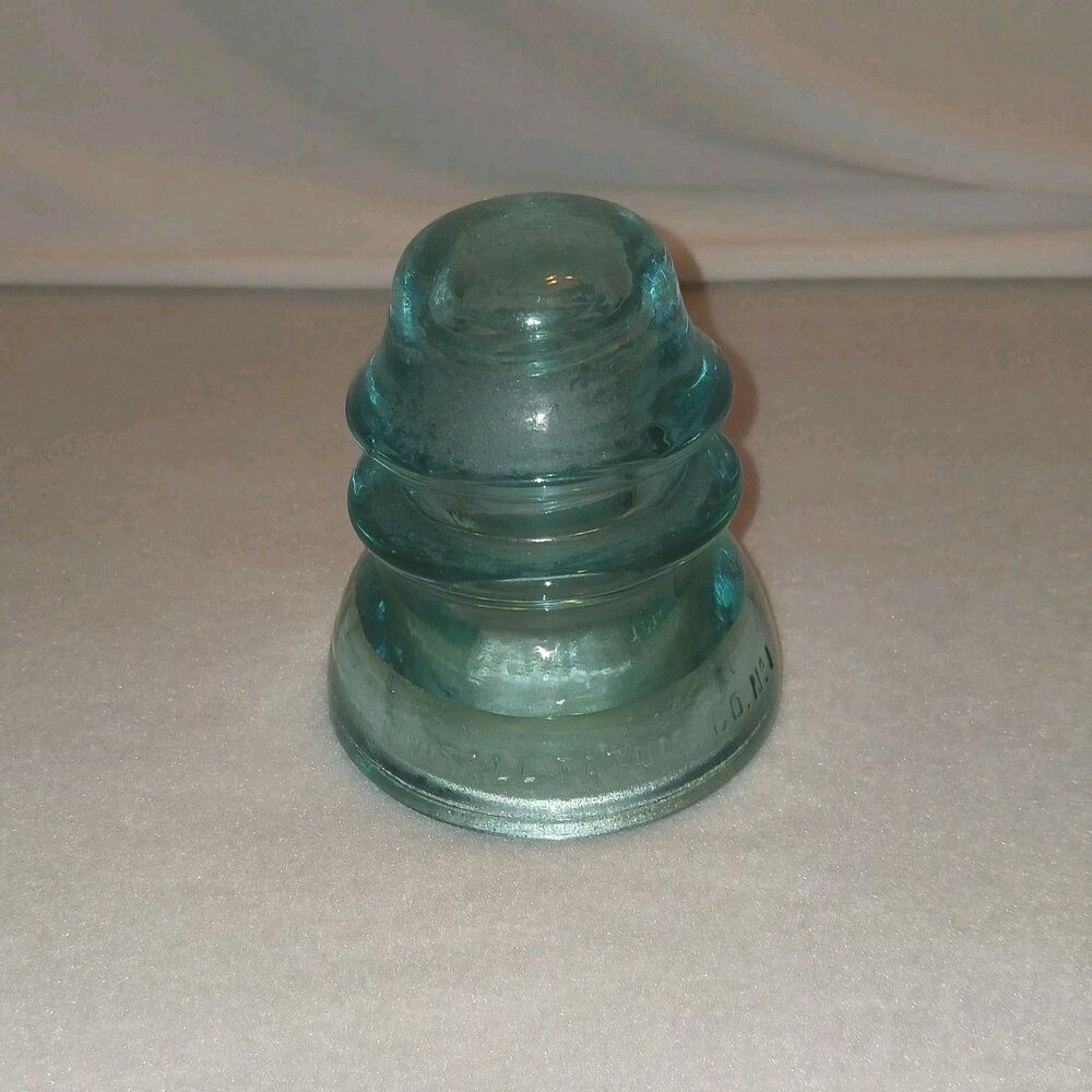 Whitall Tatum Co No 1 Blue Green/Aqua Glass Insulator 42 Made In USA